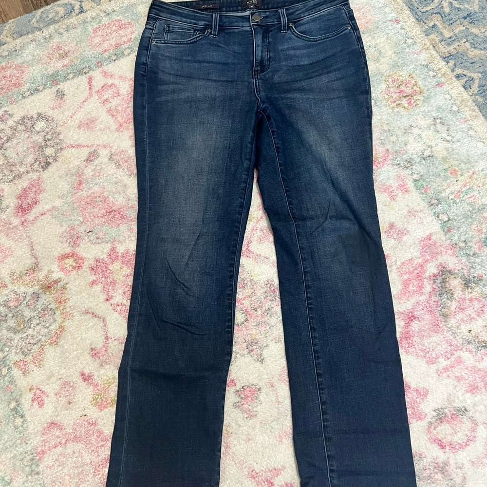 NYDJ Blue Straight Leg Jeans Classic Style